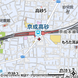 食べ放題 元氣七輪焼肉 牛繁 京成高砂店周辺の地図