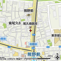 岩崎薬局熊の前店周辺の地図