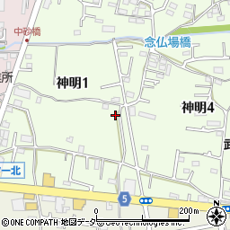 東京都武蔵村山市神明1丁目53周辺の地図