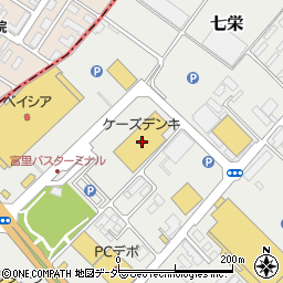 ケーズデンキ富里インター店周辺の地図