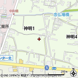 東京都武蔵村山市神明1丁目54-2周辺の地図
