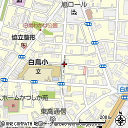 東京都葛飾区白鳥周辺の地図
