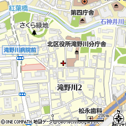東京都北区滝野川2丁目54-17周辺の地図