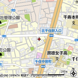 東京都足立区千住中居町18-8周辺の地図