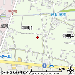 東京都武蔵村山市神明1丁目54周辺の地図