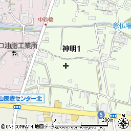 東京都武蔵村山市神明1丁目60周辺の地図