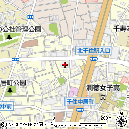 東京都足立区千住中居町19-10周辺の地図