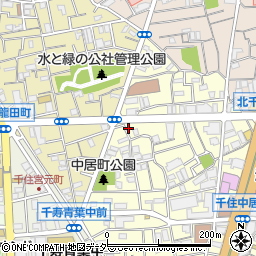 東京都足立区千住中居町27-13周辺の地図