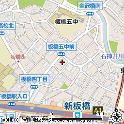 東京都板橋区板橋4丁目周辺の地図