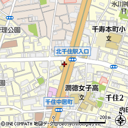 東京都足立区千住中居町18-12周辺の地図