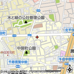 東京都足立区千住中居町27-15周辺の地図