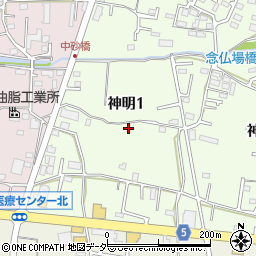 東京都武蔵村山市神明1丁目57周辺の地図