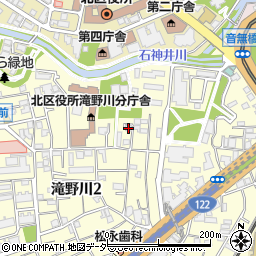 東京都北区滝野川2丁目50周辺の地図