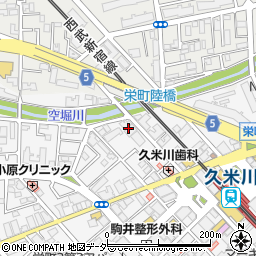 コインパーク久米川駐車場周辺の地図