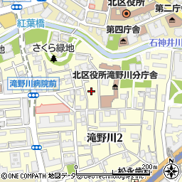 東京都北区滝野川2丁目54周辺の地図