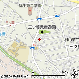 東京都武蔵村山市三ツ藤1丁目51周辺の地図