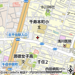 株式会社ミニミニ城北　北千住店周辺の地図