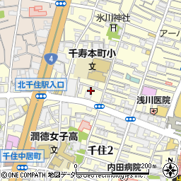 Ａ庭の生活救急車・お庭のトラブル出張サービス　弘道・六木・入谷・西伊興・加平・六月・一ツ家・出張受付センター周辺の地図