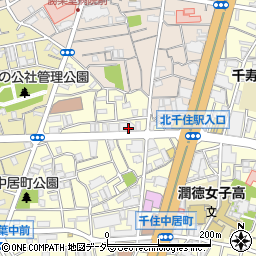 東京都足立区千住中居町28-3周辺の地図