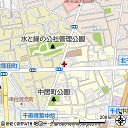 東京都足立区千住中居町29-3周辺の地図