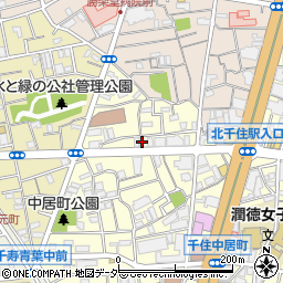 東京都足立区千住中居町28-7周辺の地図