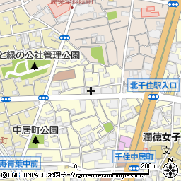 東京都足立区千住中居町28周辺の地図