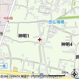 東京都武蔵村山市神明1丁目48-23周辺の地図