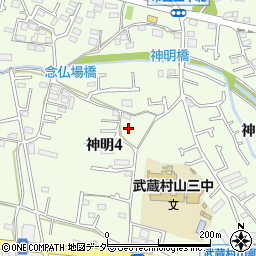 東京都武蔵村山市神明4丁目96周辺の地図