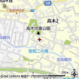 東京都東大和市高木3丁目275-2周辺の地図