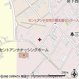 千葉県成田市本三里塚周辺の地図