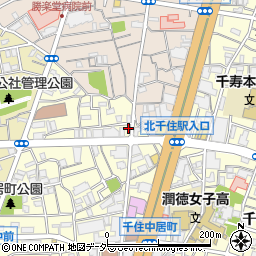東京都足立区千住中居町28-24周辺の地図