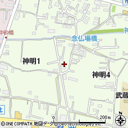 東京都武蔵村山市神明4丁目62周辺の地図