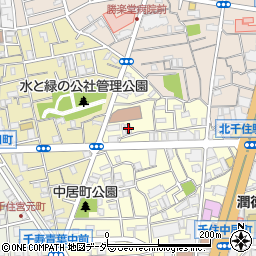 東京都足立区千住中居町29-20周辺の地図