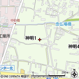 東京都武蔵村山市神明1丁目48周辺の地図