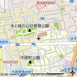 東京都足立区千住中居町29-4周辺の地図