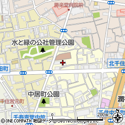 東京都足立区千住中居町29-21周辺の地図