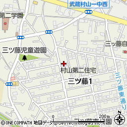 東京都武蔵村山市三ツ藤1丁目48周辺の地図