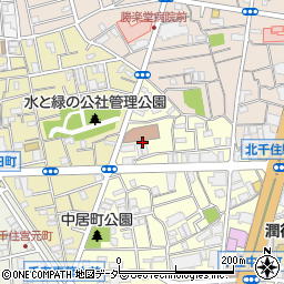 東京都足立区千住中居町29周辺の地図