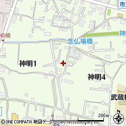 東京都武蔵村山市神明4丁目62-2周辺の地図