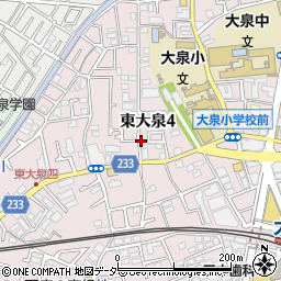 東京都練馬区東大泉4丁目周辺の地図