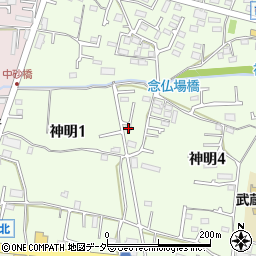 東京都武蔵村山市神明4丁目62-1周辺の地図