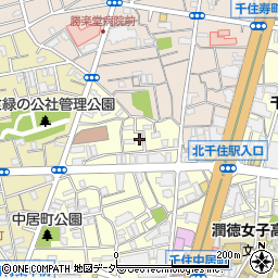 東京都足立区千住中居町31-11周辺の地図