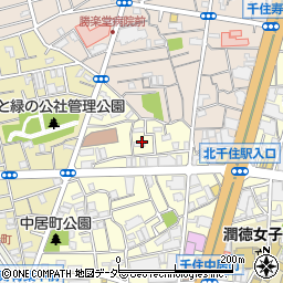 東京都足立区千住中居町31-1周辺の地図