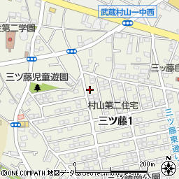 東京都武蔵村山市三ツ藤1丁目48-22周辺の地図