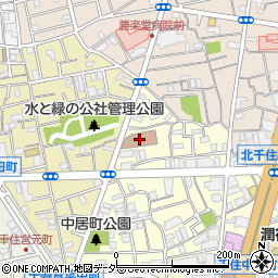 東京都足立区千住中居町29-6周辺の地図