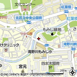 滝野川三郵便局周辺の地図
