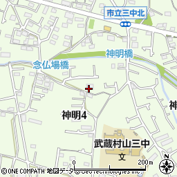 東京都武蔵村山市神明4丁目46周辺の地図