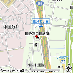 市川市国分窓口連絡所周辺の地図