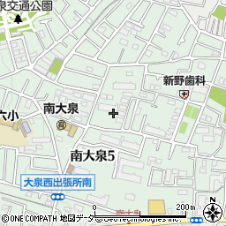 東京都練馬区南大泉5丁目周辺の地図
