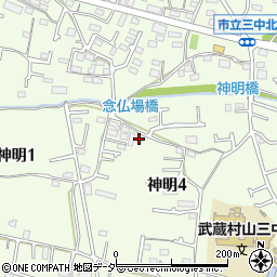 東京都武蔵村山市神明4丁目48周辺の地図